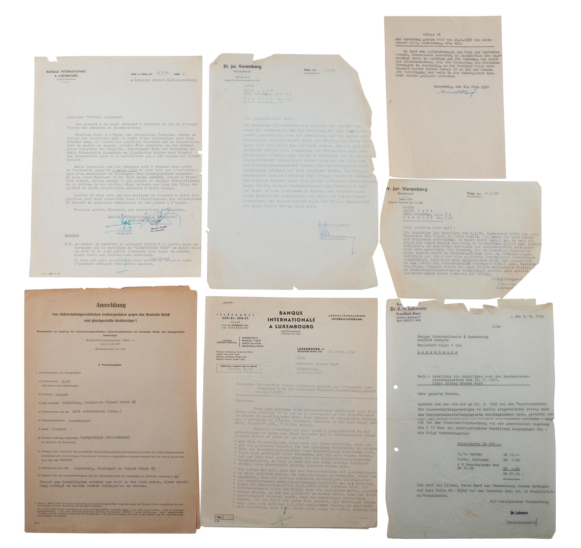 [WORLD WAR II]. Sergeant Frederic H. Harf archive incl. photographs and Holocaust-related documents