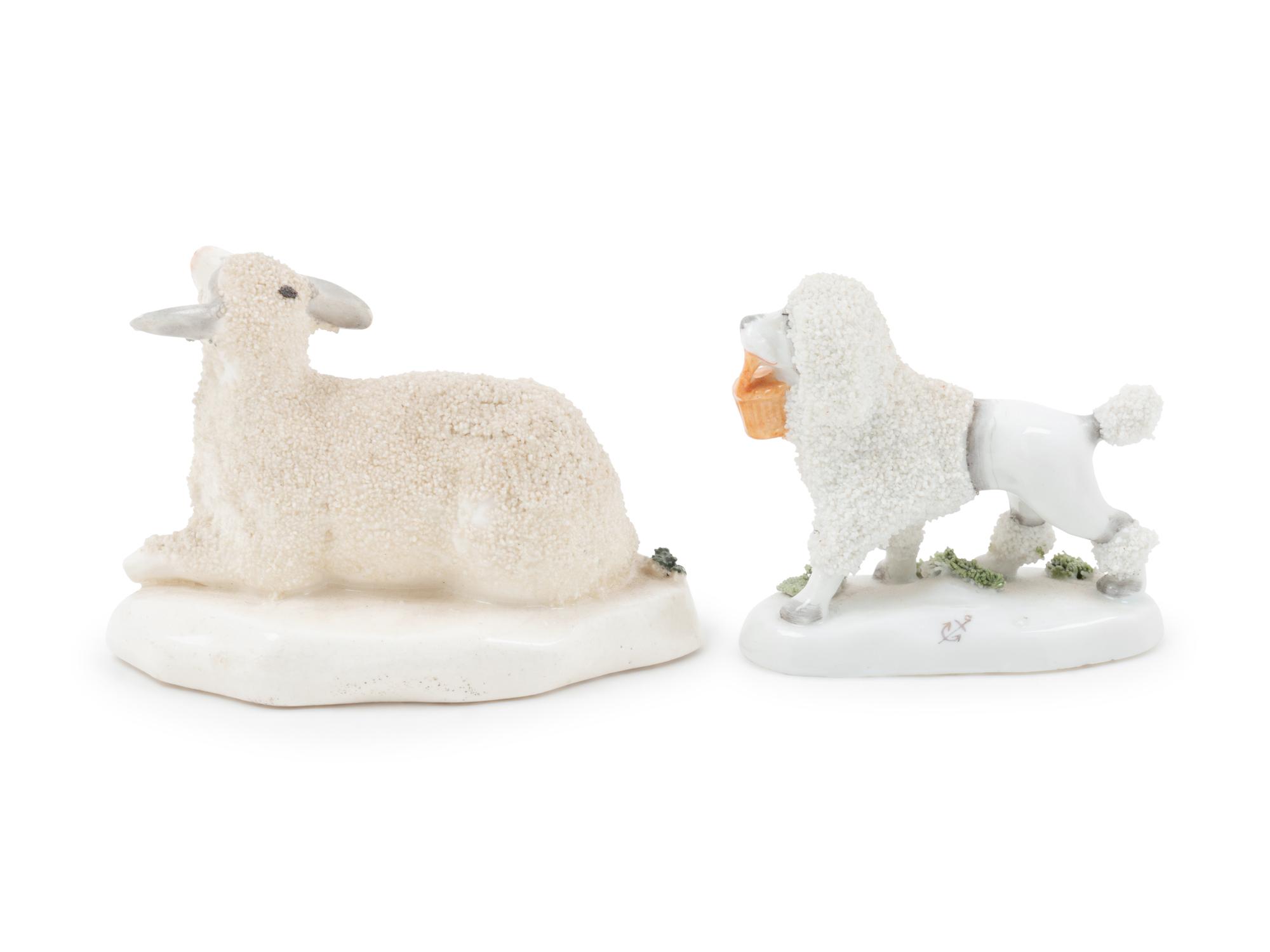 Two Chelsea Porcelain Animal Figures