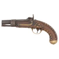 Shortened and Tack Decorated U.S. Model 1842 Percussion Pistol by Aston