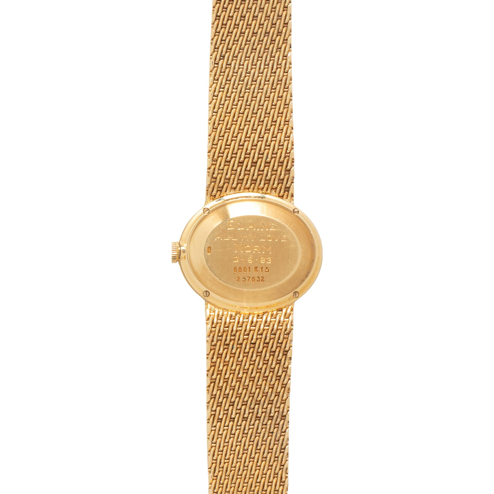 PIAGET, 18K YELLOW GOLD, DIAMOND AND ONYX WATCH