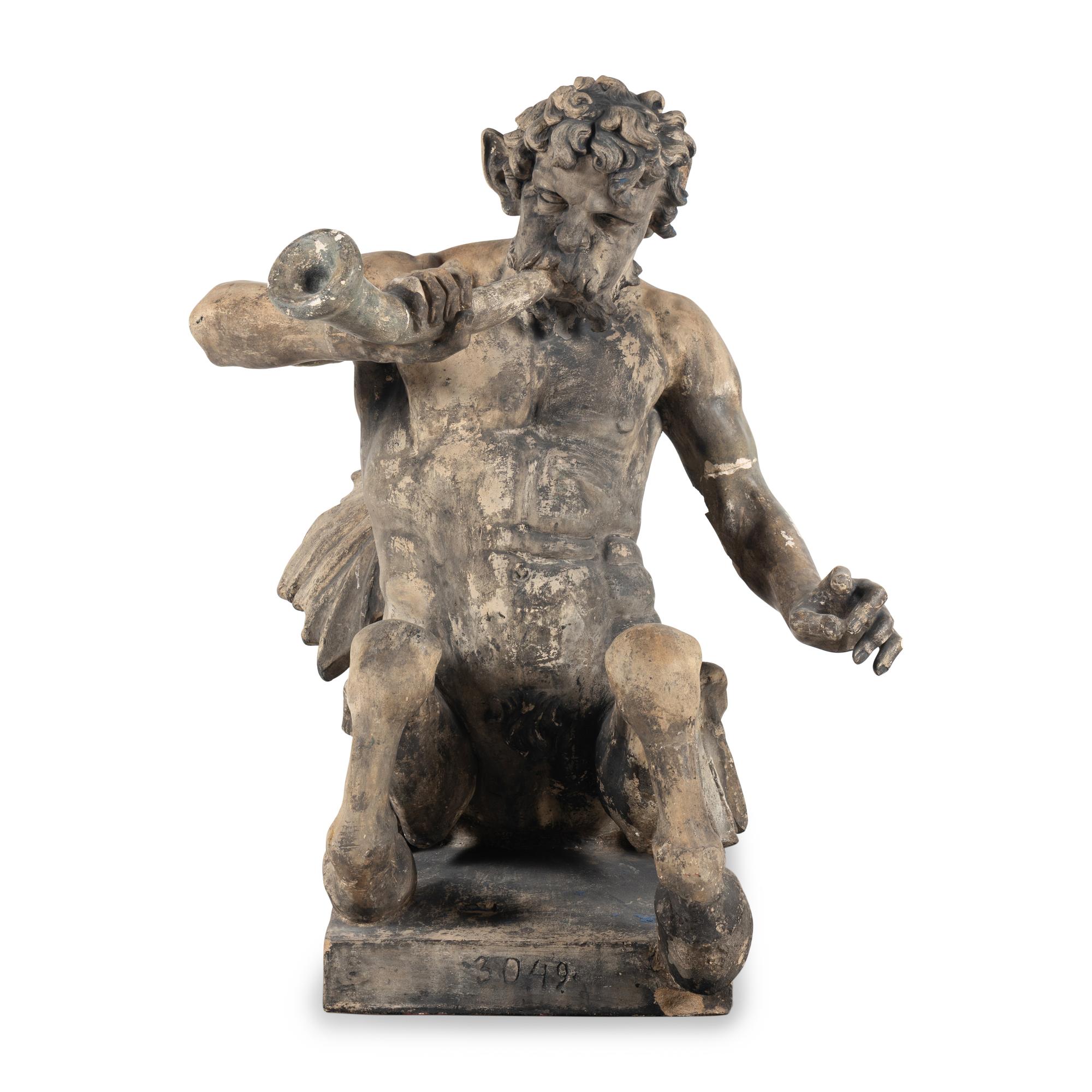 A Large Terracotta Figure of a Triton