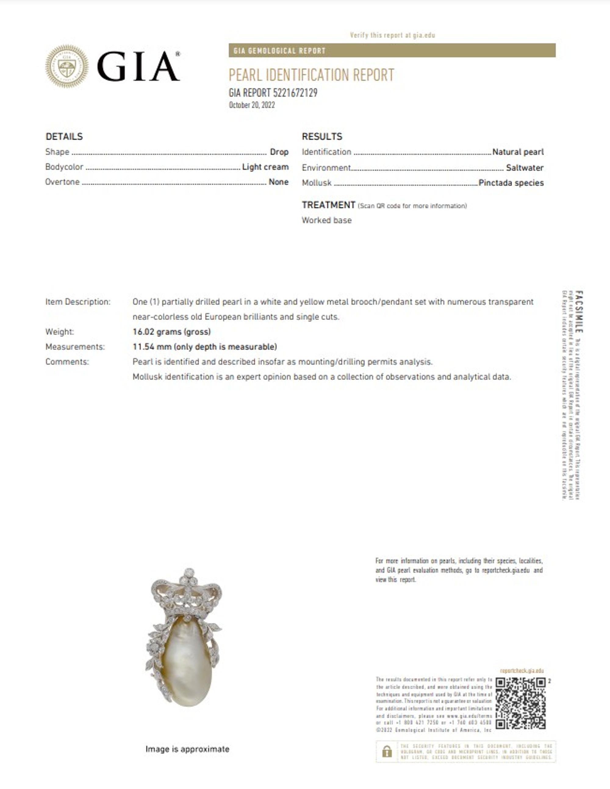 ANTIQUE, NATURAL PEARL AND DIAMOND PENDANT/BROOCH