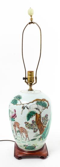 A Chinese Porcelain Vase Height of porcelain 11 1/4 inches.