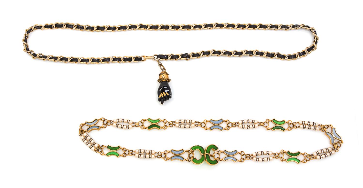 Two Vintage Chain Belts,