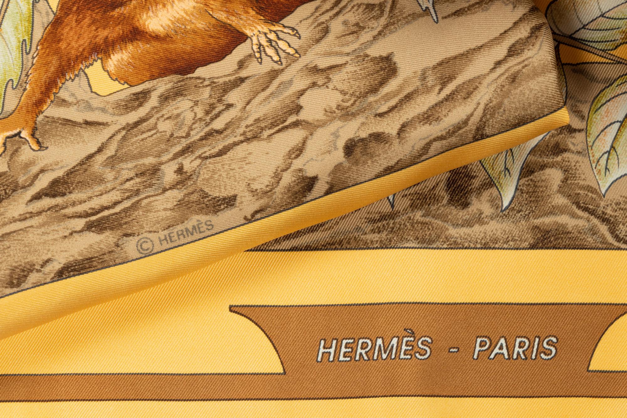 Three Designer Silk Scarves: Two Hermès & One Celine