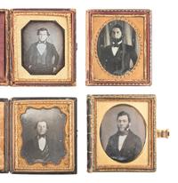 [EARLY PHOTOGRAPHY]. 23 sixth plate daguerreotypes of bearded gentlemen.