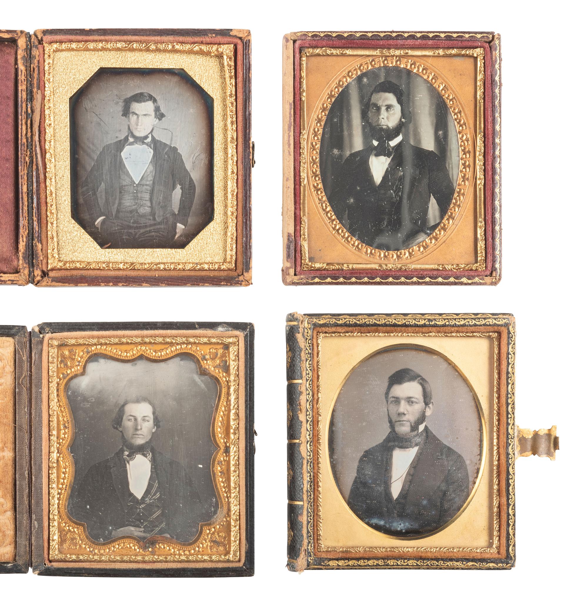 [EARLY PHOTOGRAPHY]. 23 sixth plate daguerreotypes of bearded gentlemen.