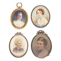English School 19th / Early 20th Century, A Group of Four Portrait Miniatures of Ladies