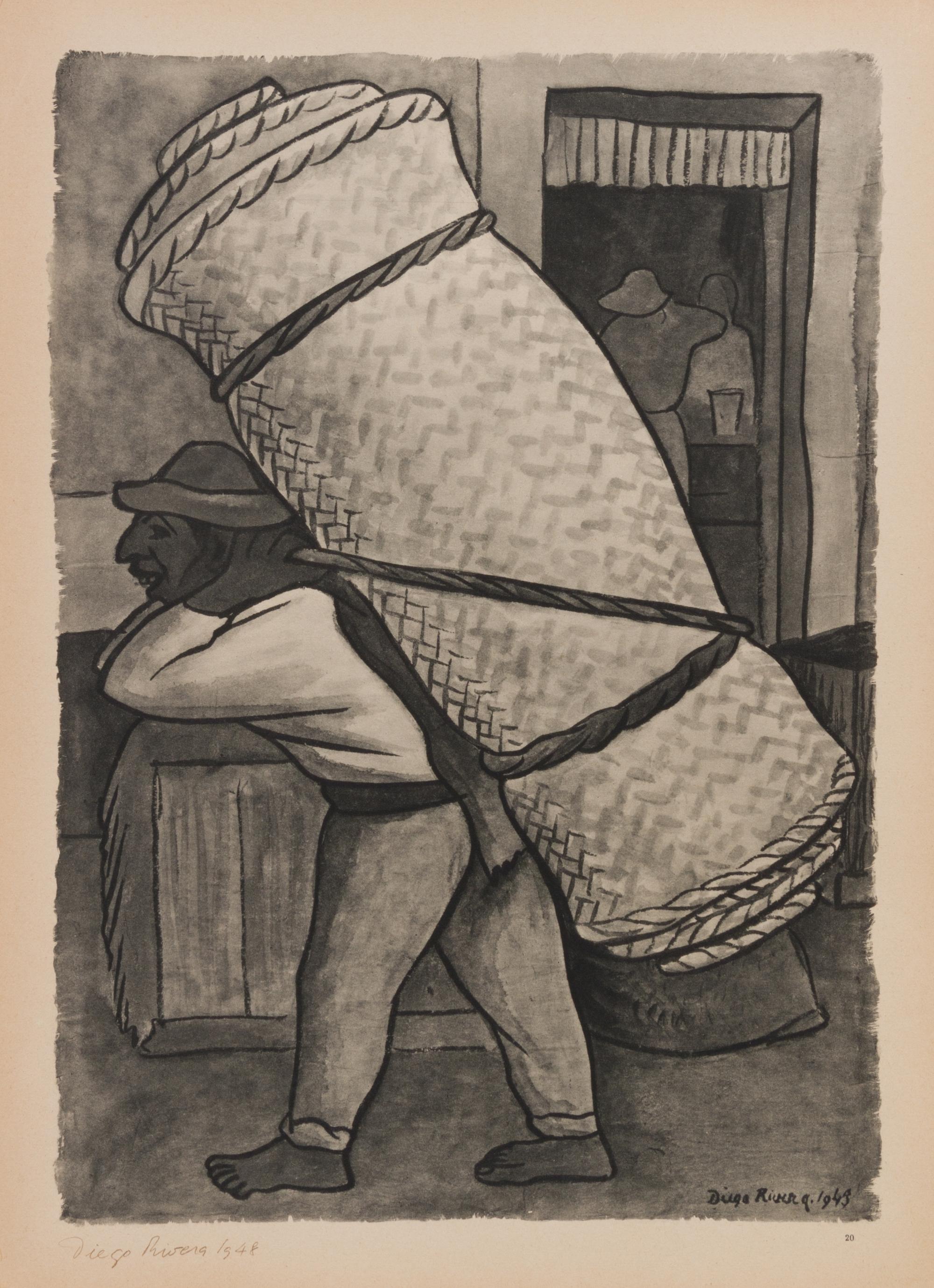 After Diego Rivera, (Mexican, 1886-1957), Acuarelas, 1935-1945 (portfolio of 19 of 25 lithographs with original jacket)