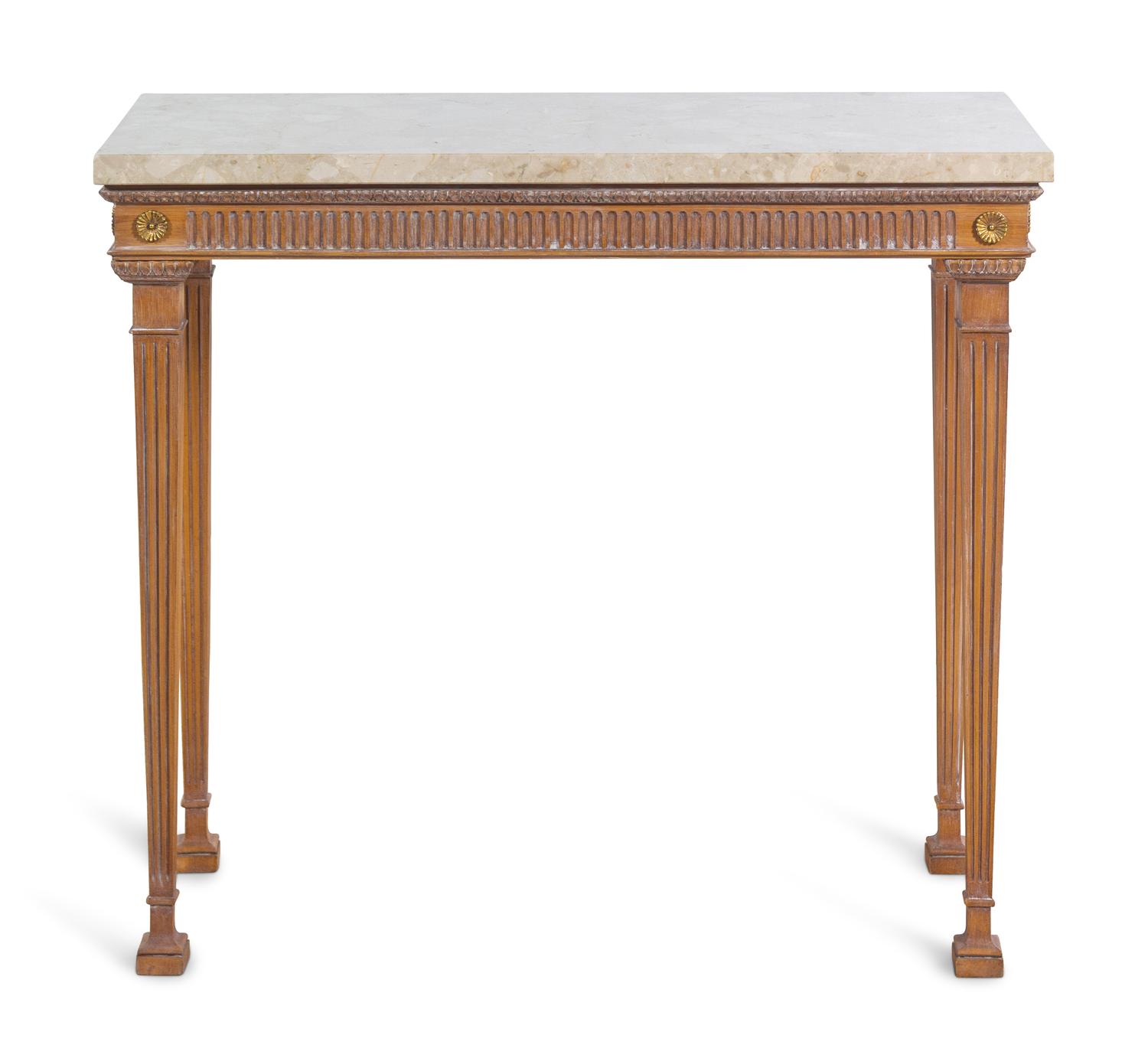 A George III Style Marble-Top Pier Table