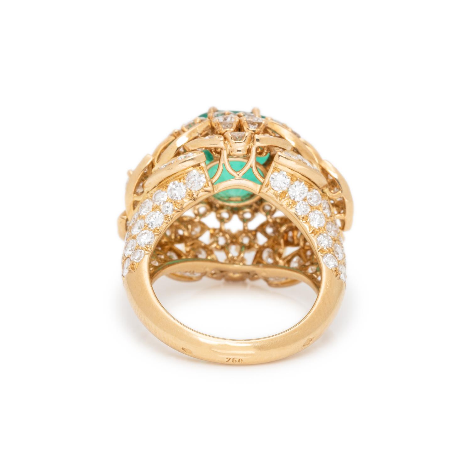 M. GÉRARD, COLOMBIAN EMERALD AND DIAMOND RING