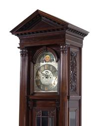 A Herschede Mahogany Five-Tube Tall Case Clock