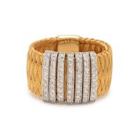 ROBERTO COIN, BICOLOR GOLD AND DIAMOND 'PRIMAVERA' RING