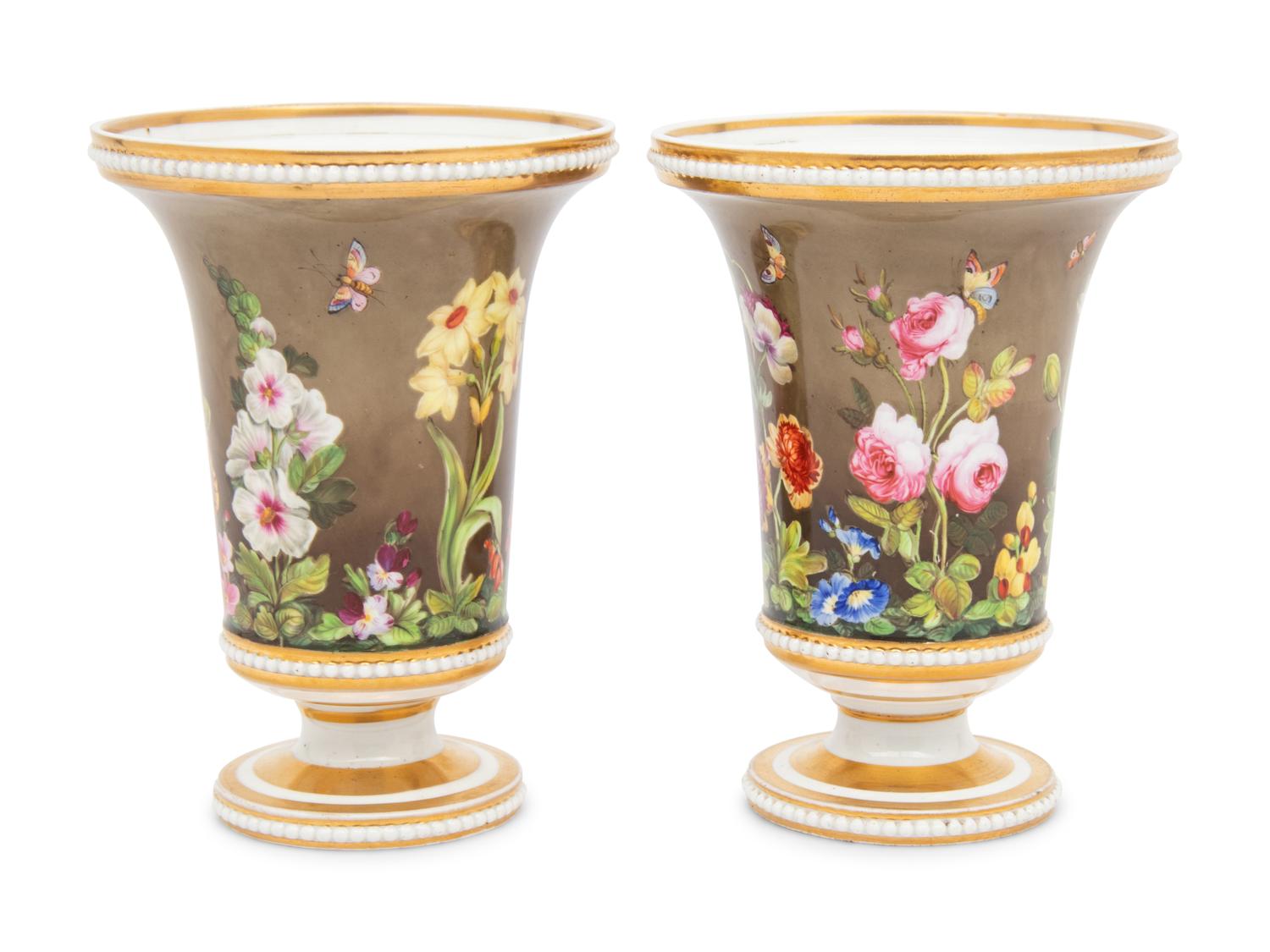 A Pair of Spode Porcelain Vases