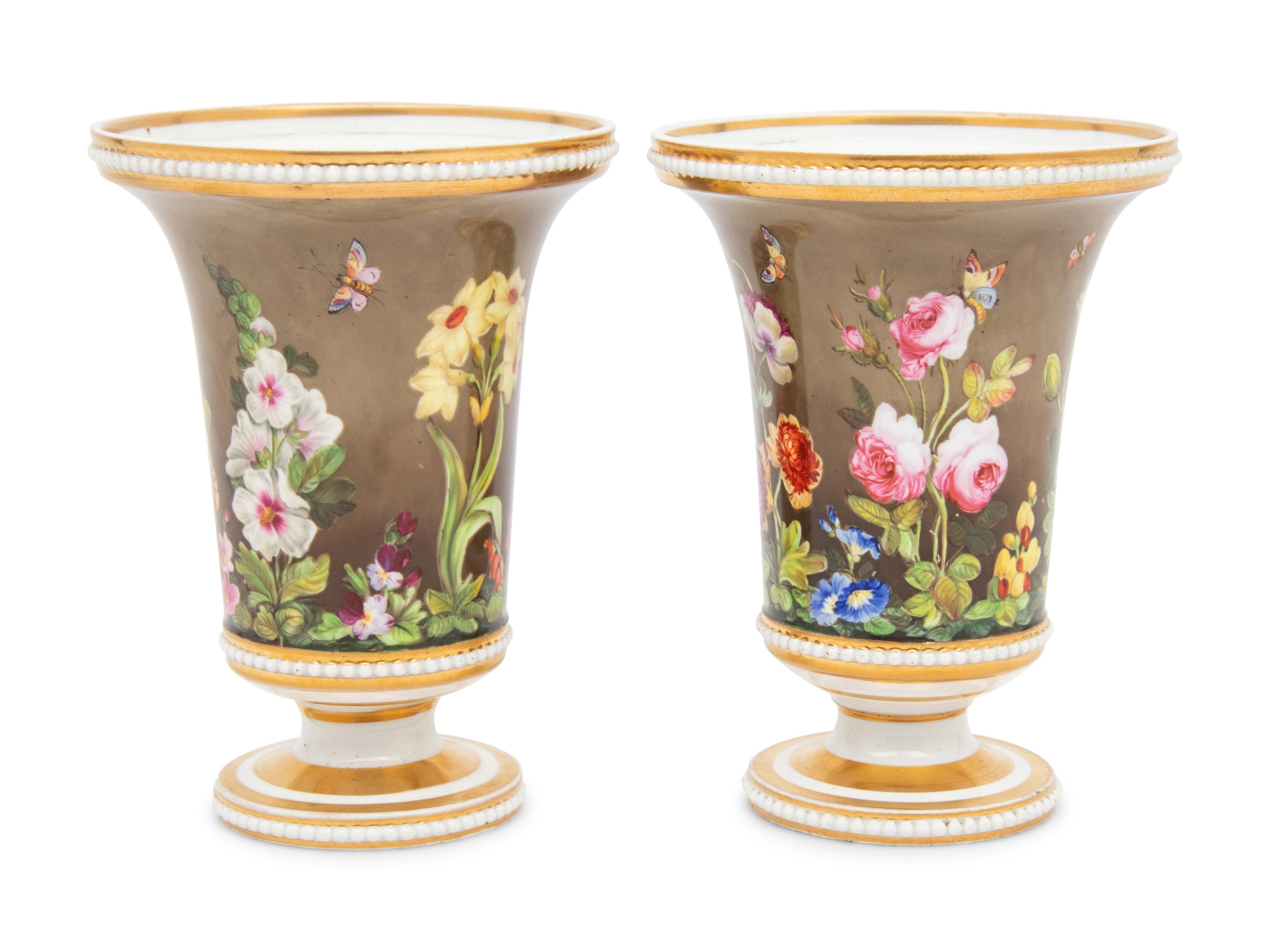 A Pair of Spode Porcelain Vases