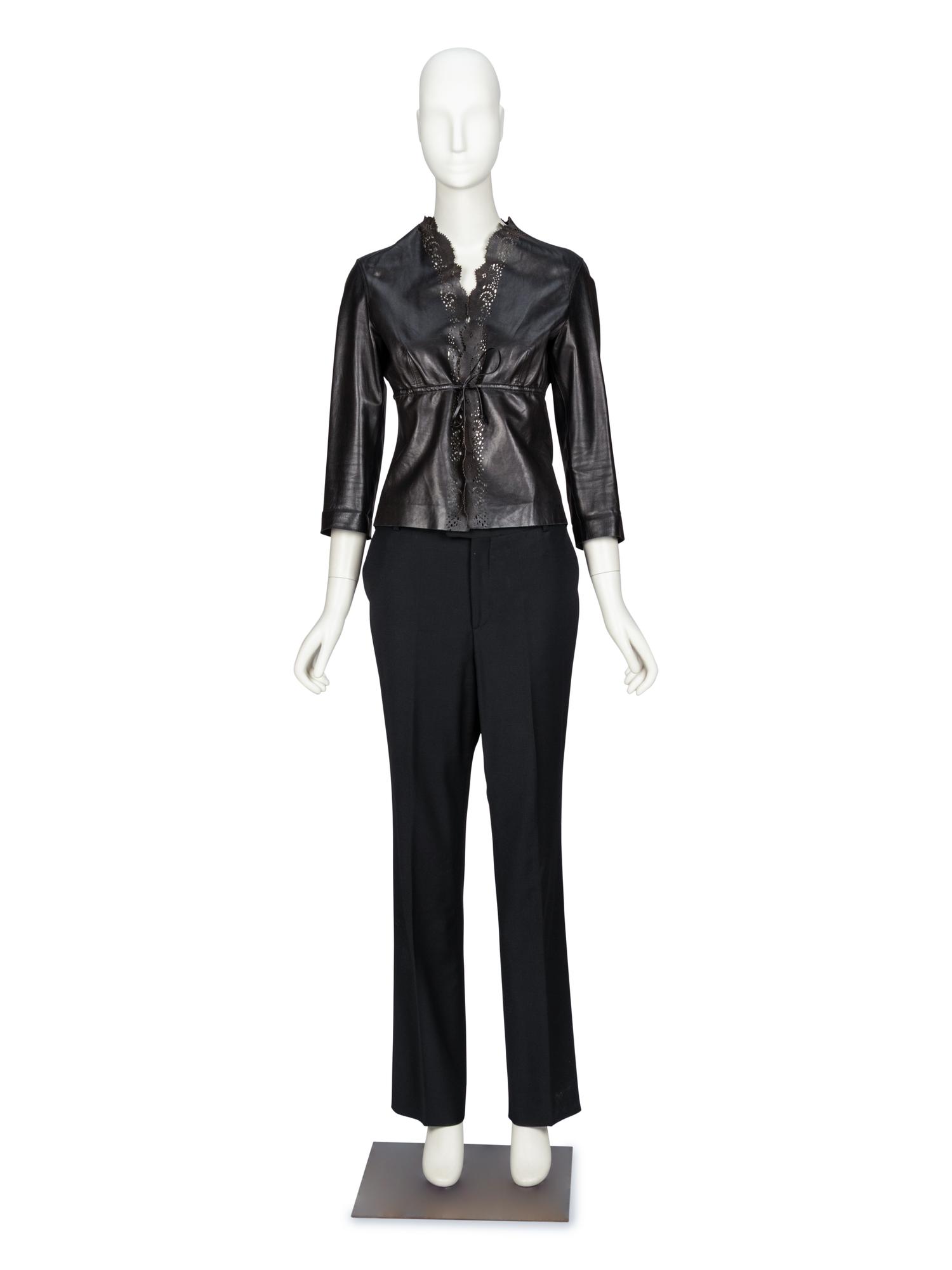 Tom Ford for Gucci, Leather Top & Wool Pants