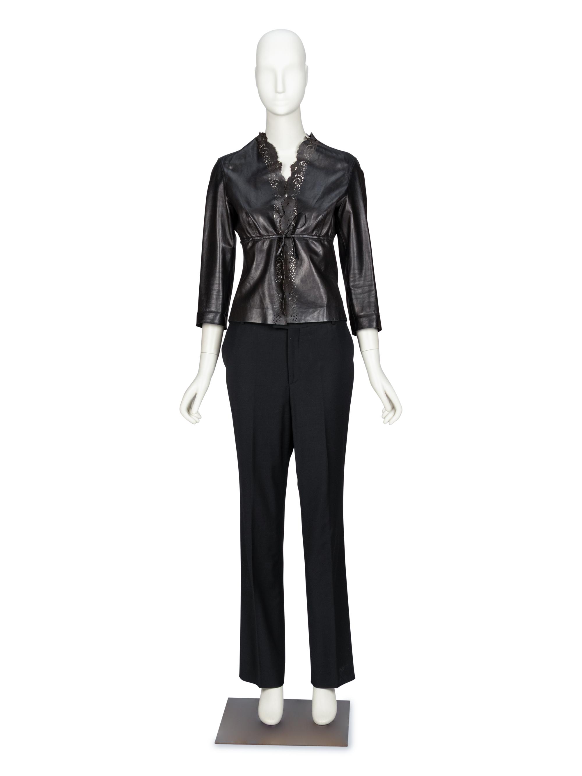 Tom Ford for Gucci, Leather Top & Wool Pants