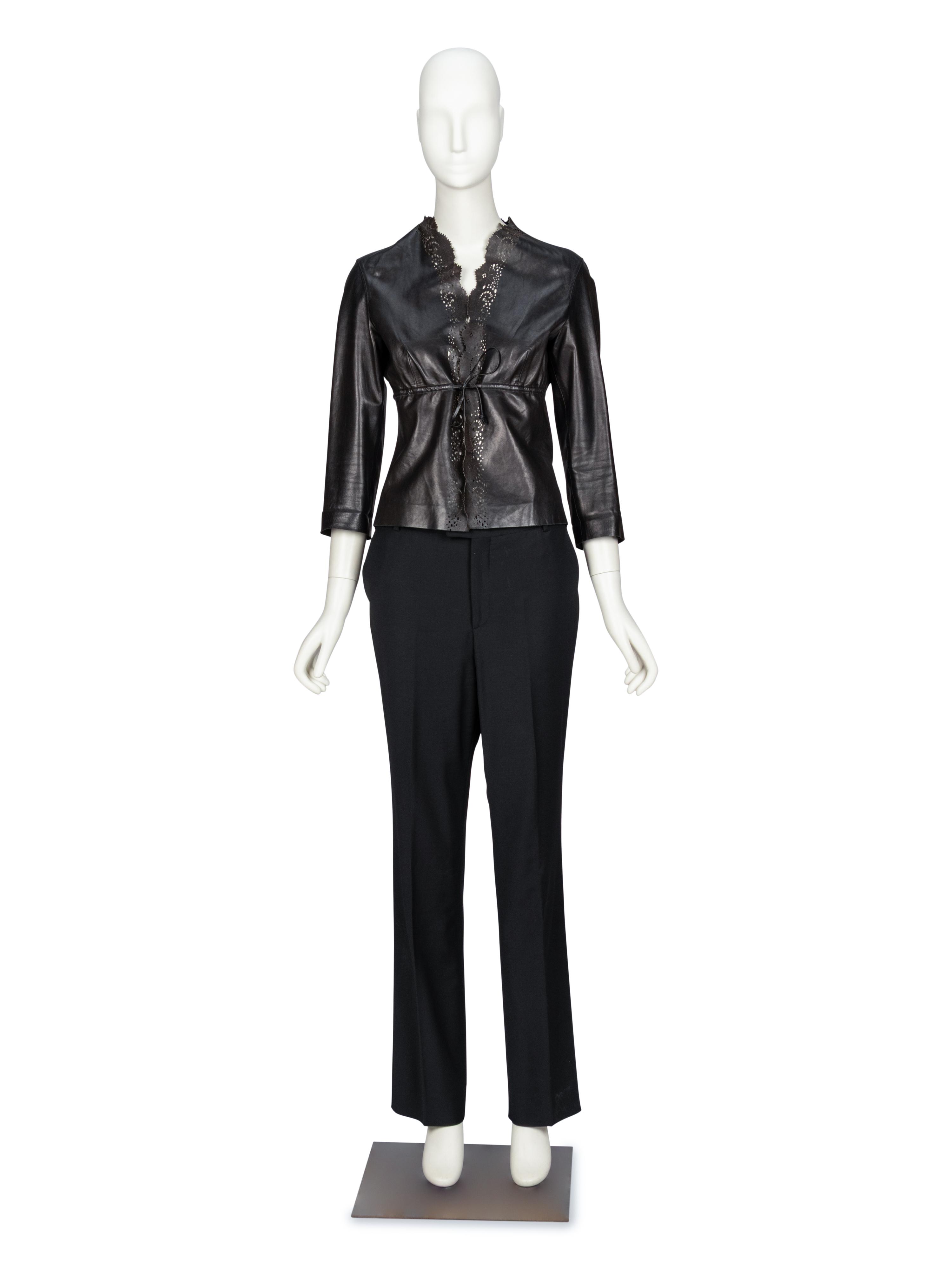 Tom Ford for Gucci, Leather Top & Wool Pants