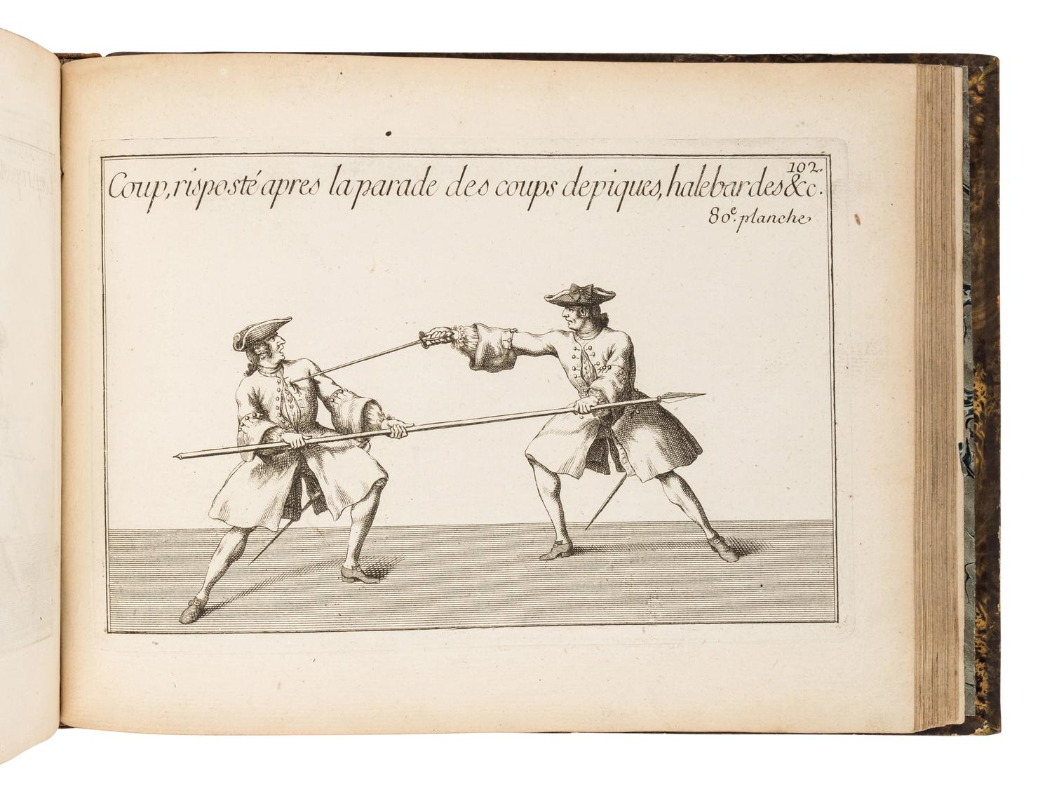GIRARD, Pierre Jacques François. Traité des Armes . Paris: Moette, Le Gras, La Veuve Jouvenel, Bauche, Briasson, and Chaubert, 1737.