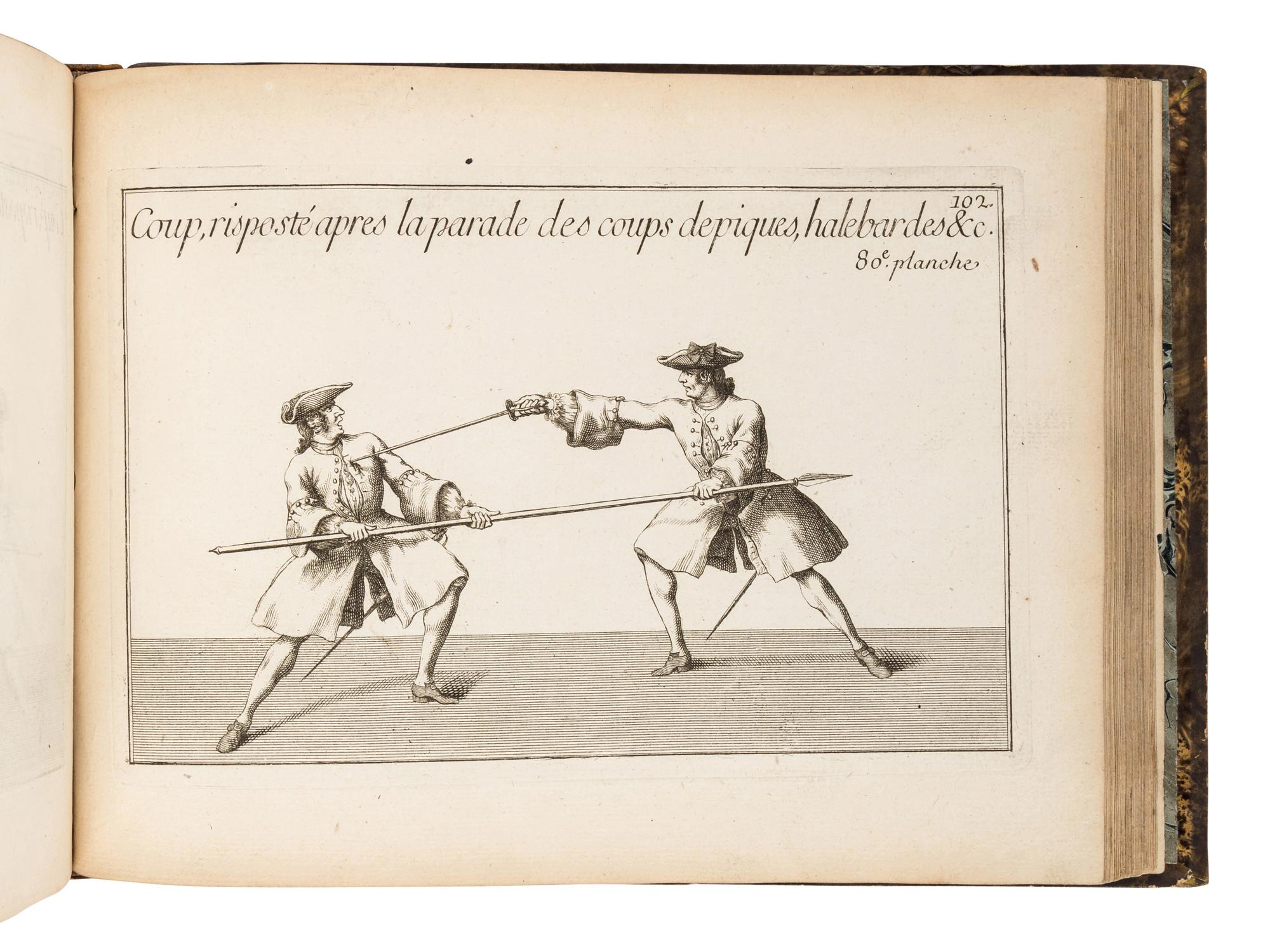 GIRARD, Pierre Jacques François. Traité des Armes . Paris: Moette, Le Gras, La Veuve Jouvenel, Bauche, Briasson, and Chaubert, 1737.