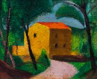 Miguel Villa Bassols, (Spanish, 1901-1988), Poblo de Segur, 1983