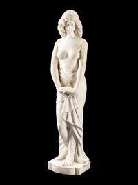 An Italian Neoclassical Style Carrara Marble Figure of a Woman