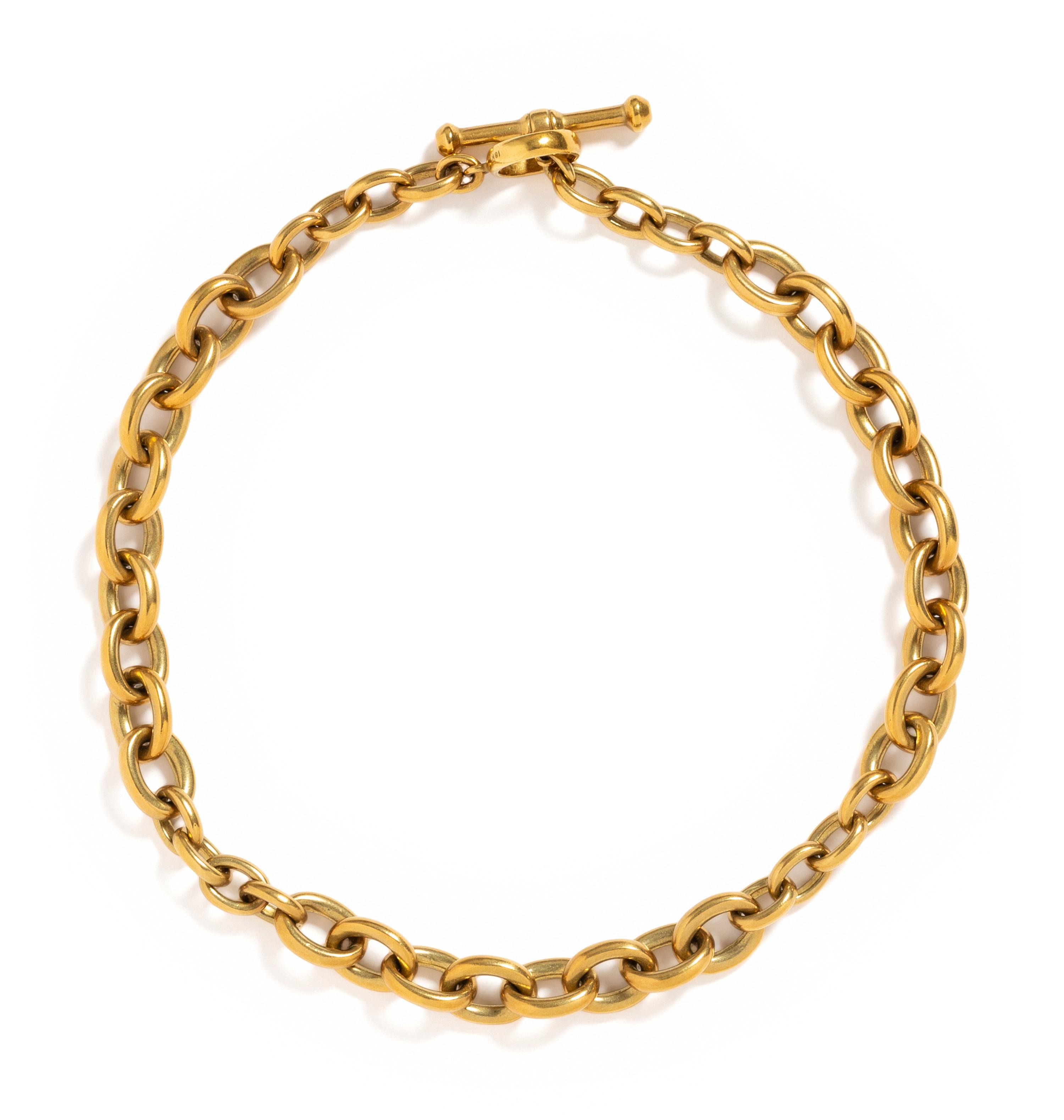 KIESELSTEIN CORD, YELLOW GOLD NECKLACE