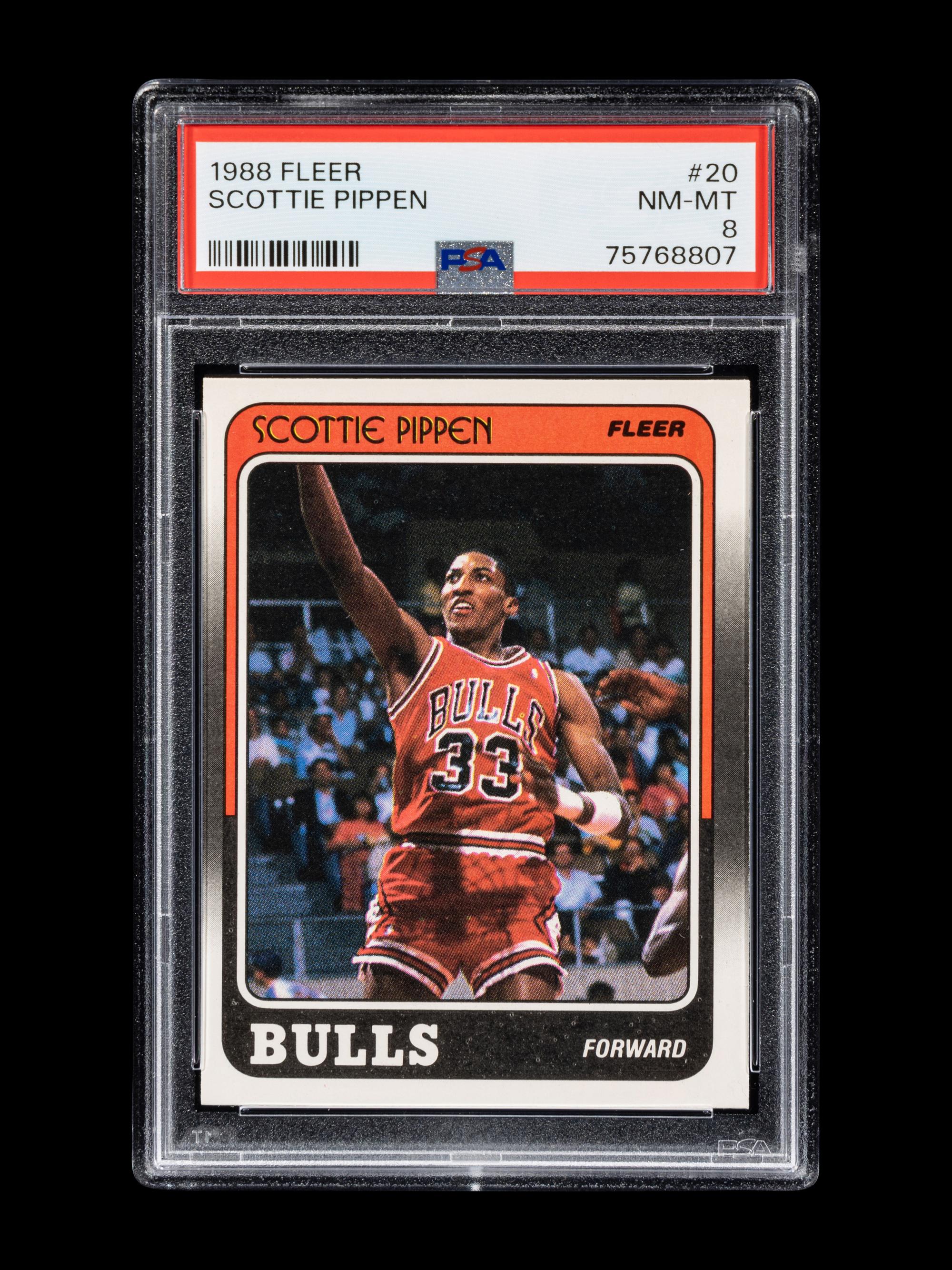 A Group of PSA Graded 1988 Fleer Michael Jordan and Scottie Pippen Basketball Cards,