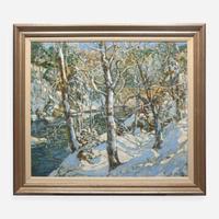 Walter Elmer Schofield (American, 1867–1944) Winter in the Park (Blue Skies)