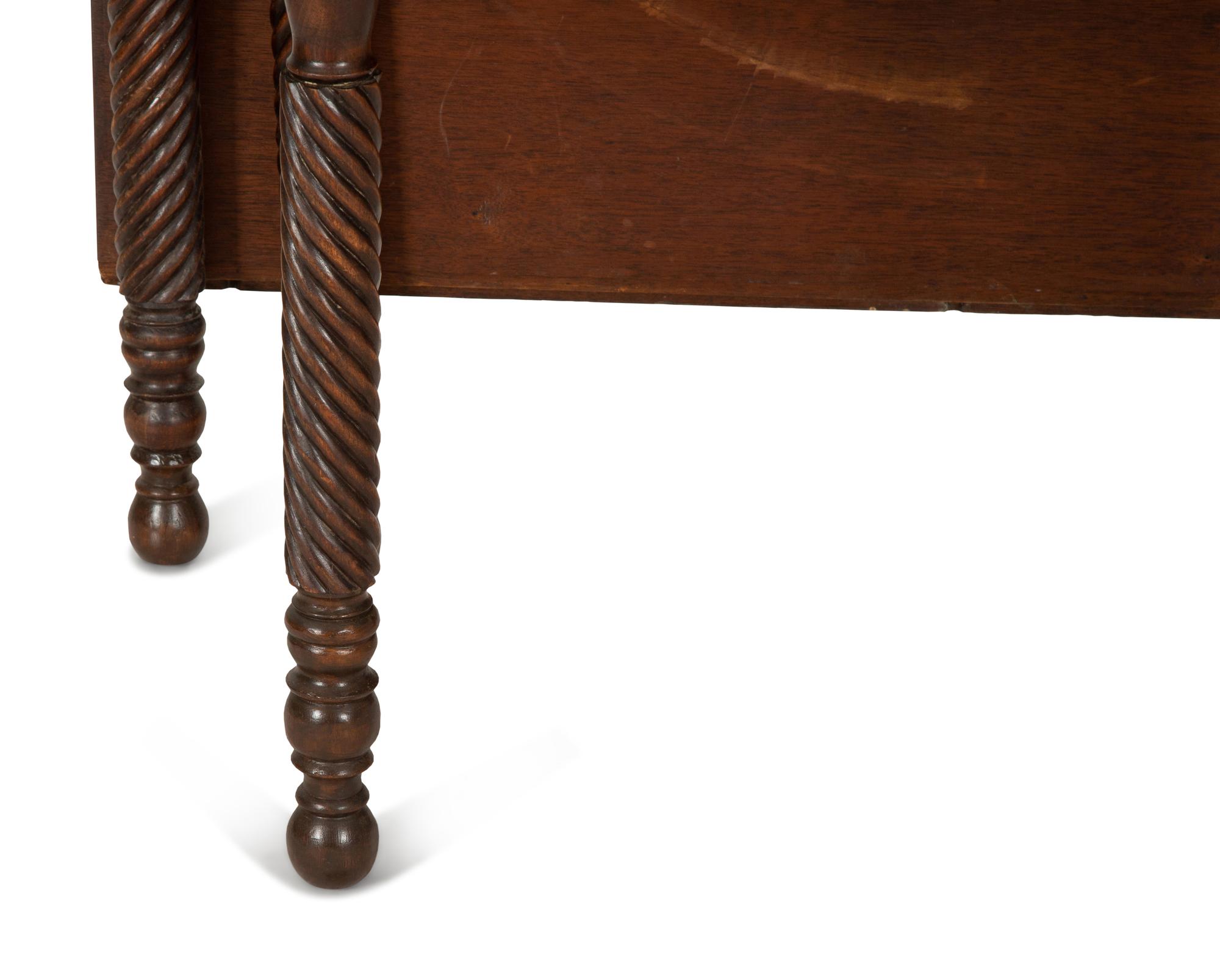 An American Mahogany Drop Leaf Dining Table