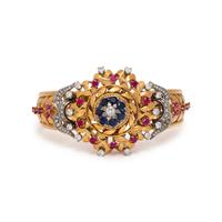 ROLEX, SYNTHETIC GEMSTONE AND DIAMOND SURPRISE WATCH