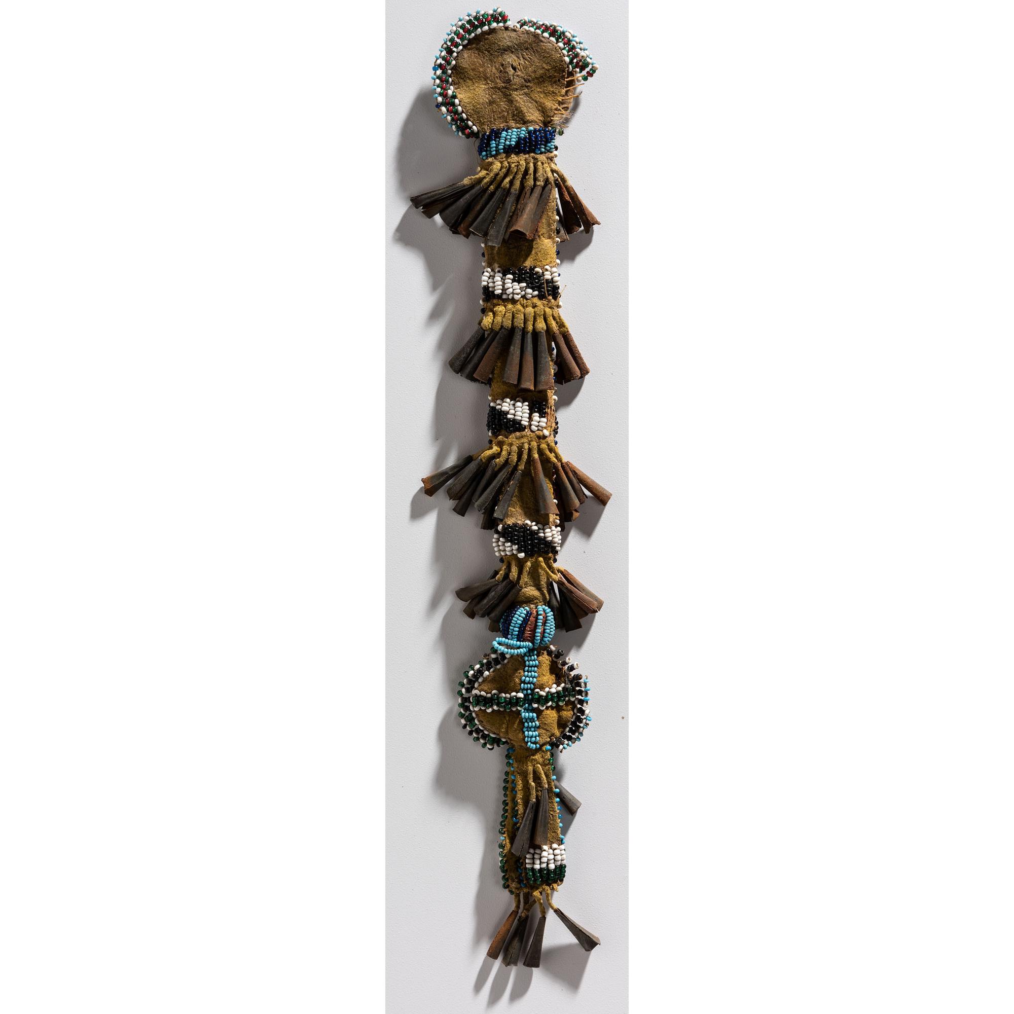Mescalero Apache Beaded Hide Awl Case