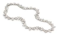 An 18 Karat White Gold and Diamond Necklace, 39.95 dwts.