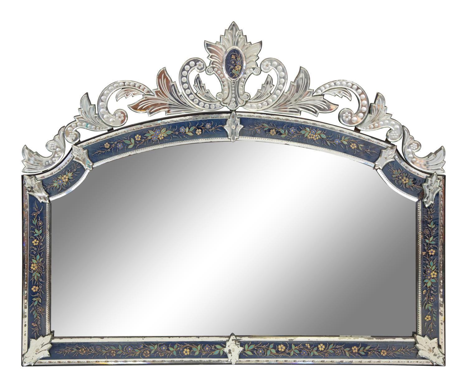 A Venetian Style Over Mantel Mirror