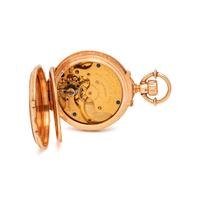 WALTHAM, 18K YELLOW GOLD OPEN FACE POCKET WATCH