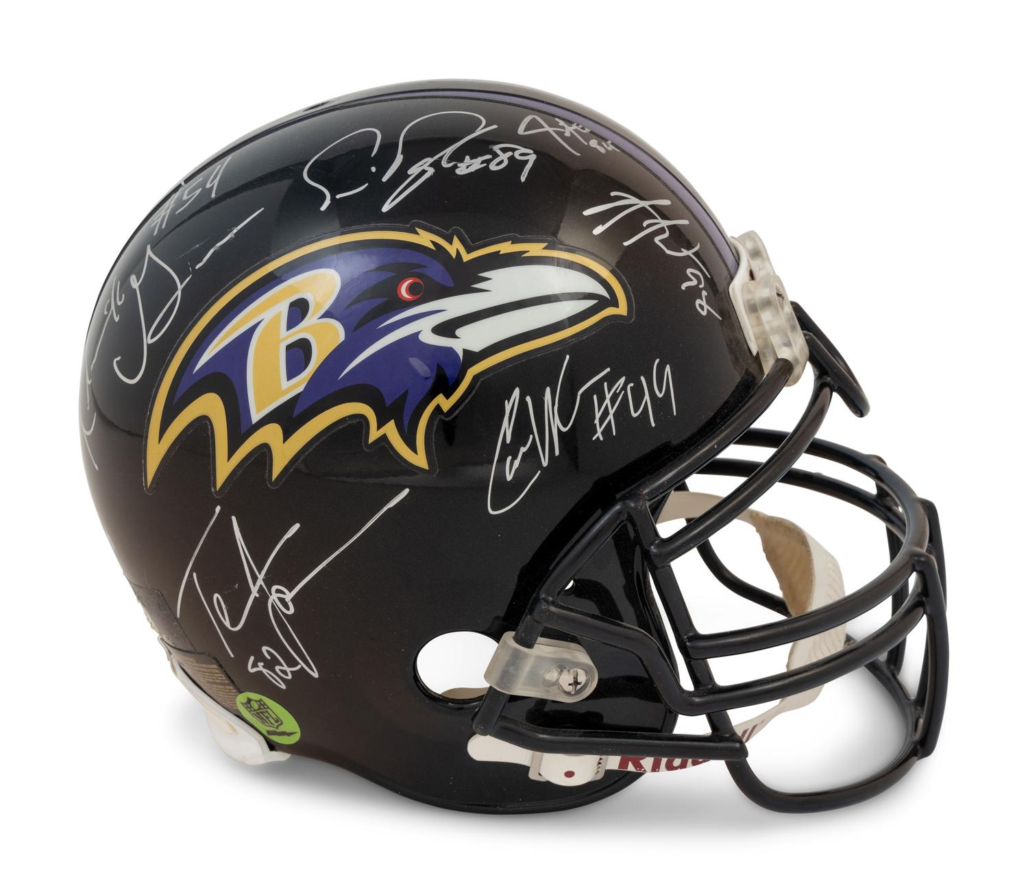 A Group of Baltimore Ravens Signed Autograph Items Including Ed Reed