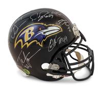 A Group of Baltimore Ravens Signed Autograph Items Including Ed Reed