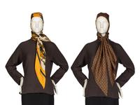 Two Hermès Head Wraps, 1960s