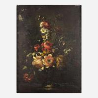 Follower of Jean-Baptiste Monnoyer (French, 1636–1699) Floral Still Life in a Silver Cup; together with a Companion (A Pair)