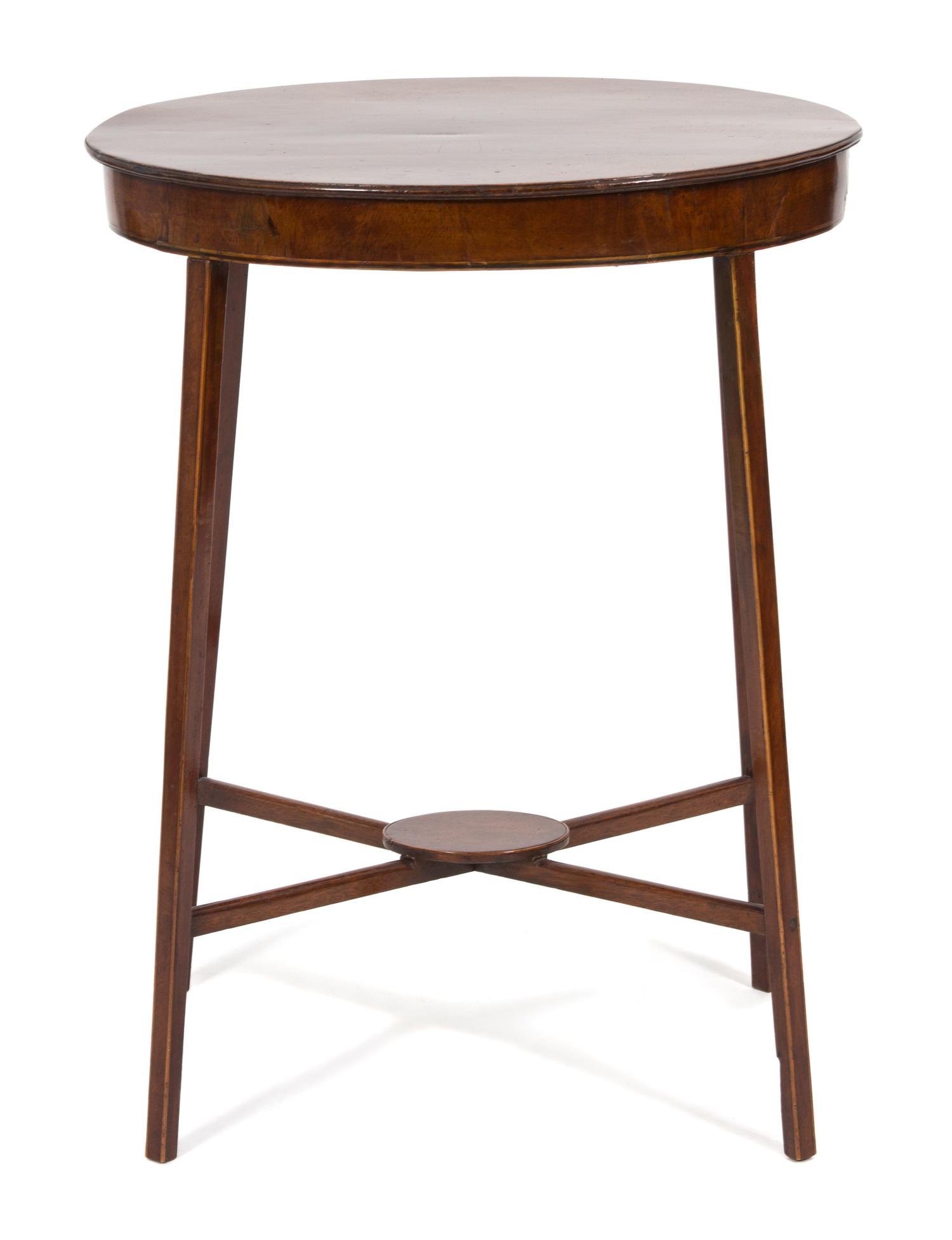 A George III Walnut Oval Side Table — 19TH CENTURY