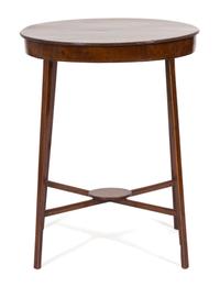 A George III Walnut Oval Side Table — 19TH CENTURY