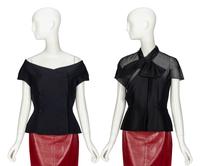 Christian Dior, Two Black Short Sleeve Tops