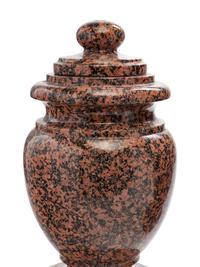 A Pair of Carved Marble Covered Urns