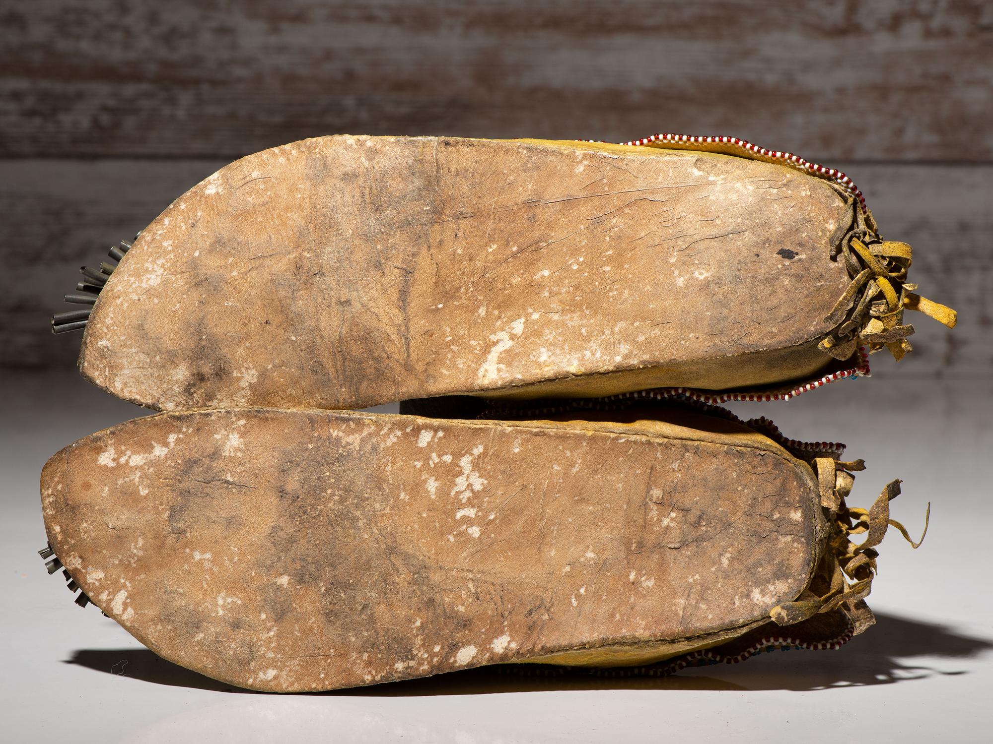 Kiowa Beaded Hide Moccasins