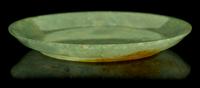 A Green Jade Circular Dish Diameter 4 1/8 inches.