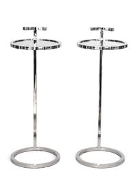 A Pair of Modernist Style Chrome Drink Stands — 20TH CENTURY