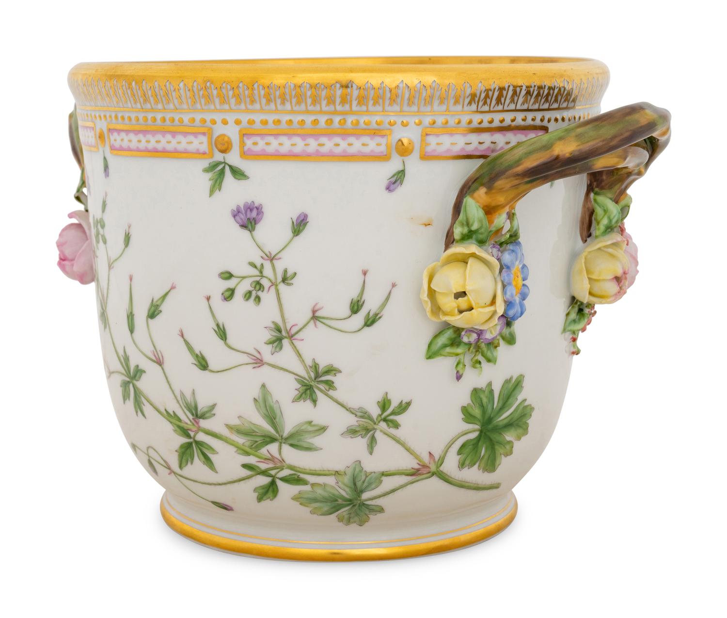 A Royal Copenhagen Flora Danica Wine Cooler