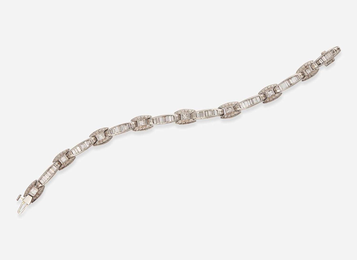 A Platinum and Diamond Bracelet