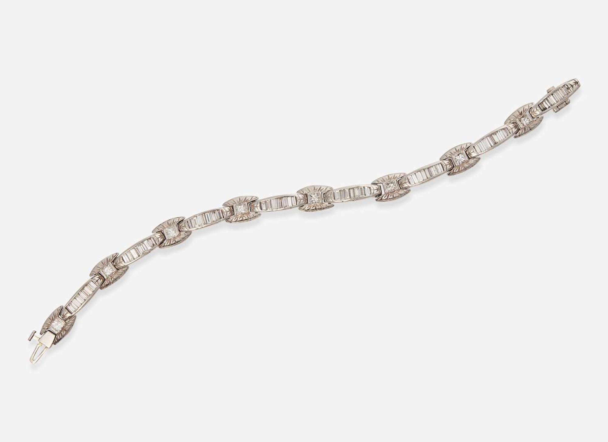 A Platinum and Diamond Bracelet
