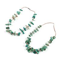 Pair of Pueblo Tab Turquoise and Heishi Necklaces
